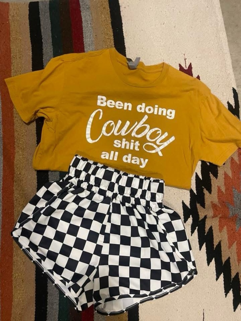 Checkered Athletic Shorts